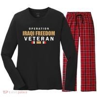Operation Iraq Freedom Veteran Women's Long Sleeve Flannel Pajama Set  thumb 0