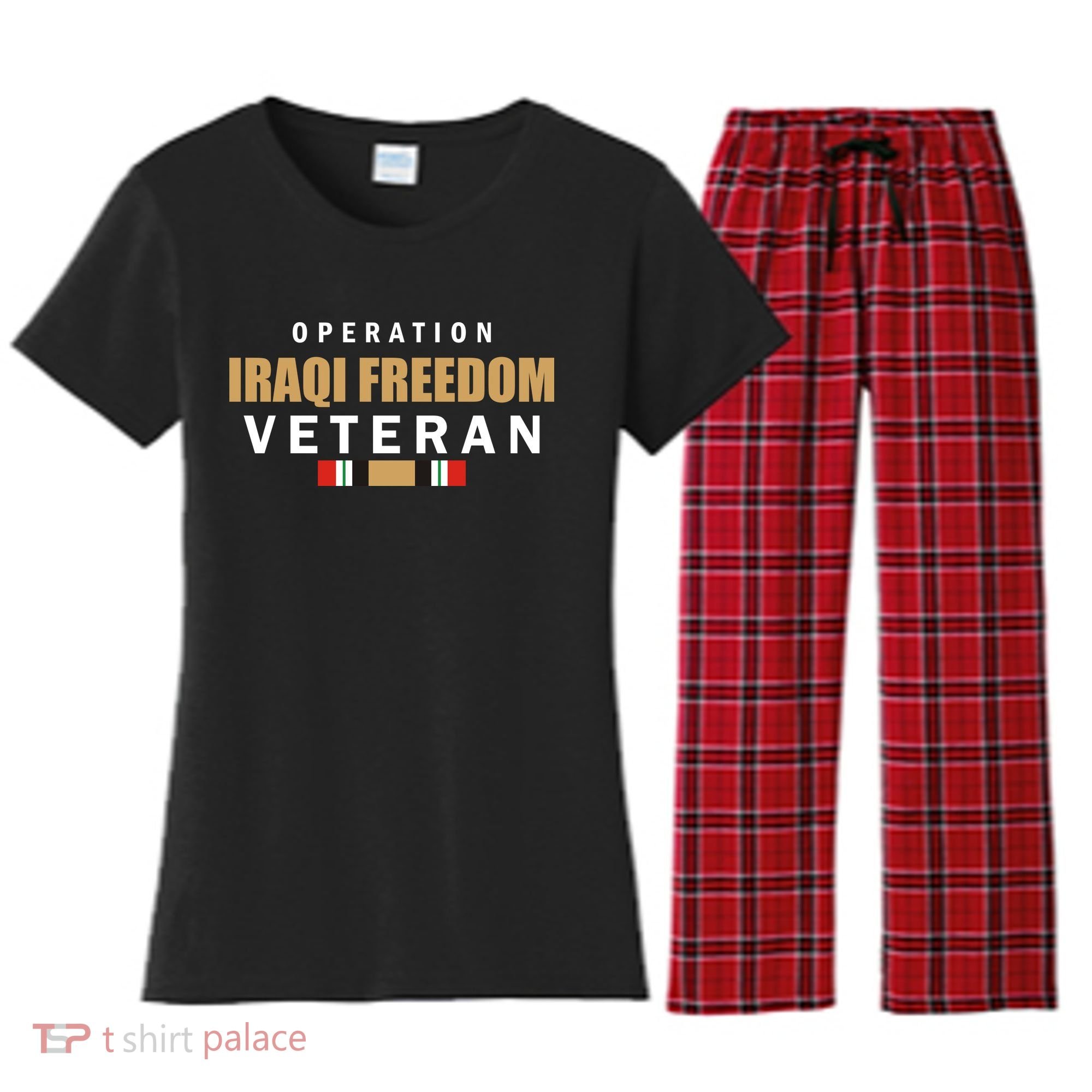 Operation Iraq Freedom Veteran Women's Flannel Pajama Set