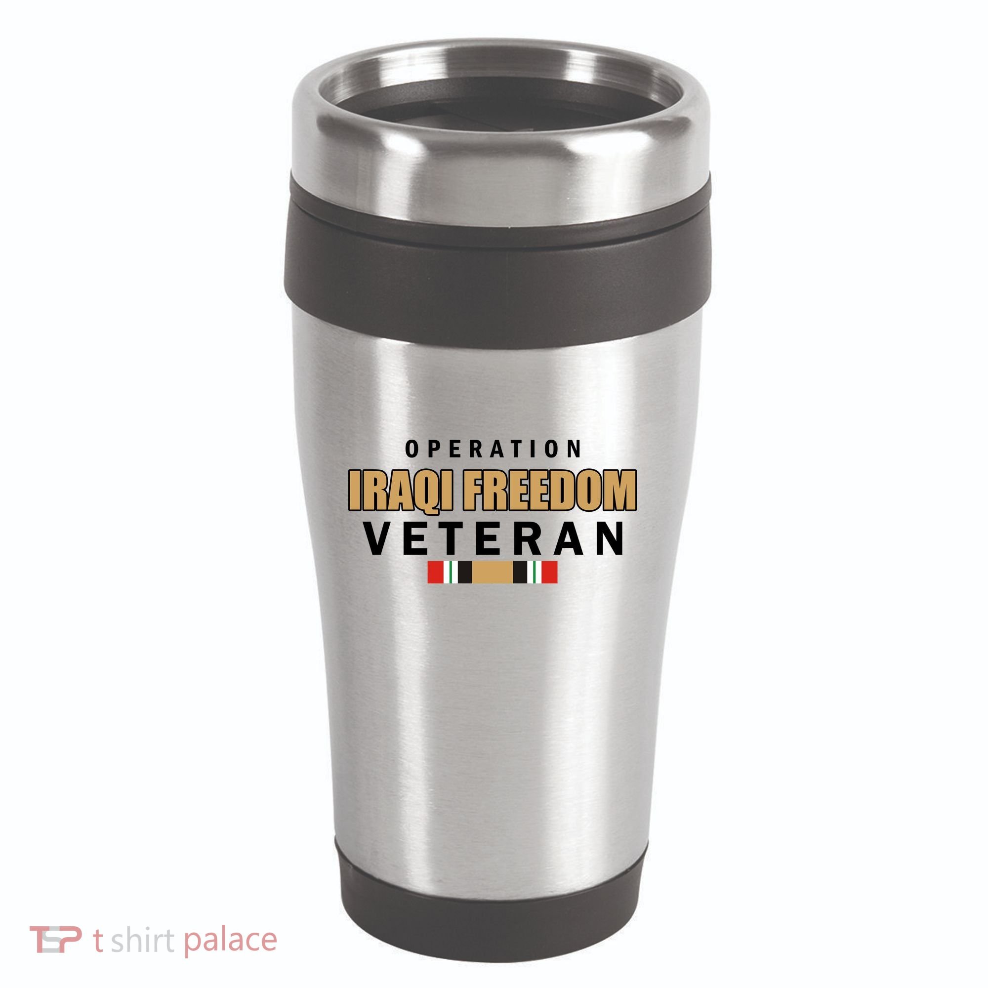 Operation Iraq Freedom Veteran 16oz Travel Tumbler
