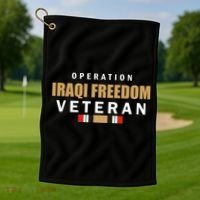 Operation Iraq Freedom Veteran Golf Towel thumb 1