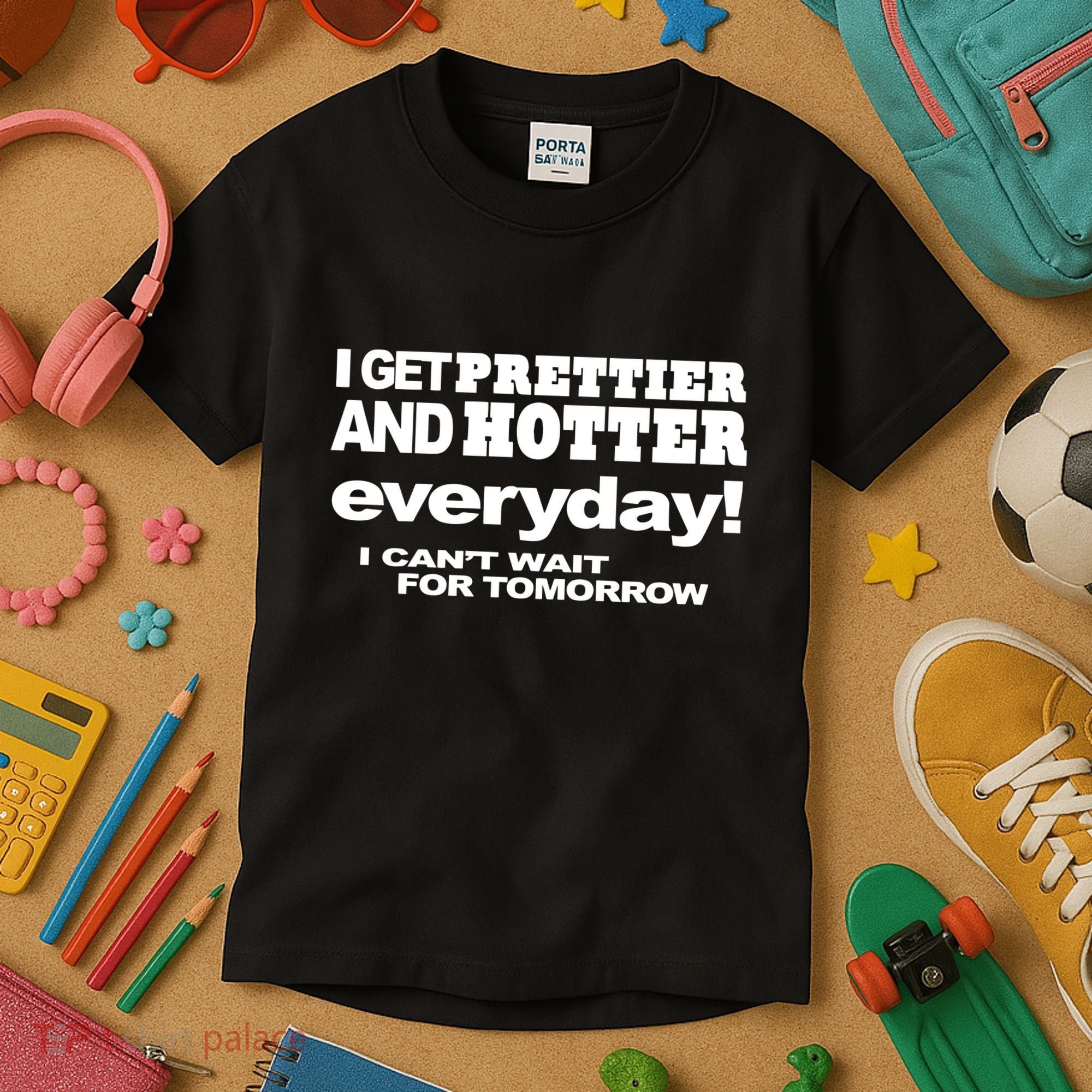 Omighty I Get Prettier And Hotter Everyday I CanT Wait For Tomorrow Kids T-Shirt