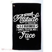 Once I Get An Attitude Funny Golf Towel thumb 0