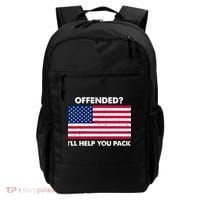 Offended? I'll Help You Pack Patriotic USA Flag Backpack thumb 0