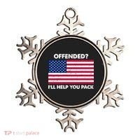 Offended? I'll Help You Pack Patriotic USA Flag Ornament thumb 0