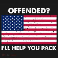 Offended? I'll Help You Pack Patriotic USA Flag Ornament thumb 1
