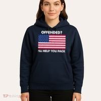 Offended? I'll Help You Pack Patriotic USA Flag Hoodie thumb 5