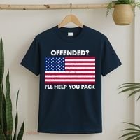 Offended? I'll Help You Pack Patriotic USA Flag T-Shirt thumb 2