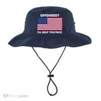 Offended? I'll Help You Pack Patriotic USA Flag Bucket Hat thumb 0