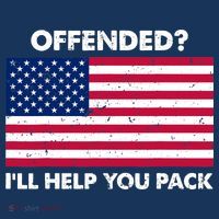 Offended? I'll Help You Pack Patriotic USA Flag Beanie thumb 2