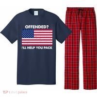 Offended? I'll Help You Pack Patriotic USA Flag Pajama Set thumb 0