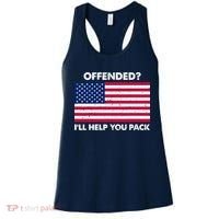 Offended? I'll Help You Pack Patriotic USA Flag Women's Tank Top thumb 0