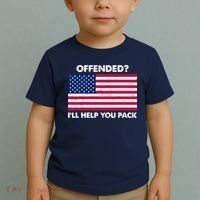 Offended? I'll Help You Pack Patriotic USA Flag Toddler T-Shirt thumb 2