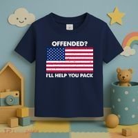 Offended? I'll Help You Pack Patriotic USA Flag Toddler T-Shirt thumb 3