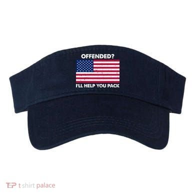 Offended? I'll Help You Pack Patriotic USA Flag Visor