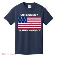 Offended? I'll Help You Pack Patriotic USA Flag Kids T-Shirt thumb 0