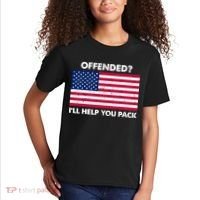 Offended? I'll Help You Pack Patriotic USA Flag Kids T-Shirt thumb 2