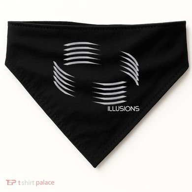Optical Illusion Hard On The Eyes Never Ending Circle USA-Made Doggie Bandana