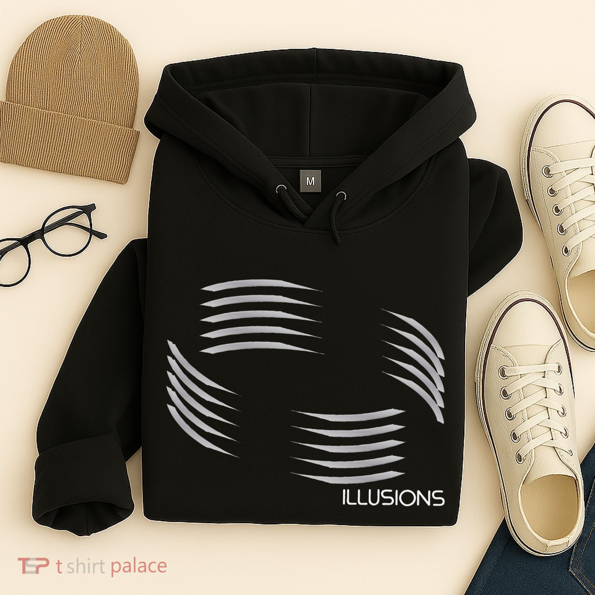Optical Illusion Hard On The Eyes Never Ending Circle Hoodie
