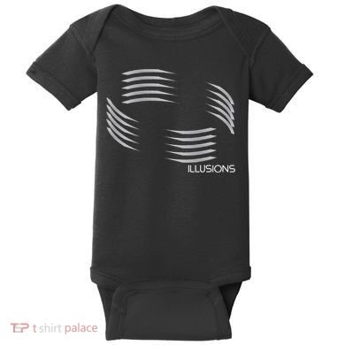 Optical Illusion Hard On The Eyes Never Ending Circle Baby Bodysuit