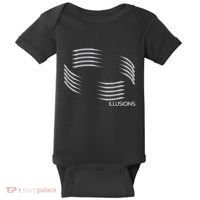 Optical Illusion Hard On The Eyes Never Ending Circle Baby Bodysuit thumb 0