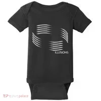 Optical Illusion Hard On The Eyes Never Ending Circle Baby Bodysuit thumb 0