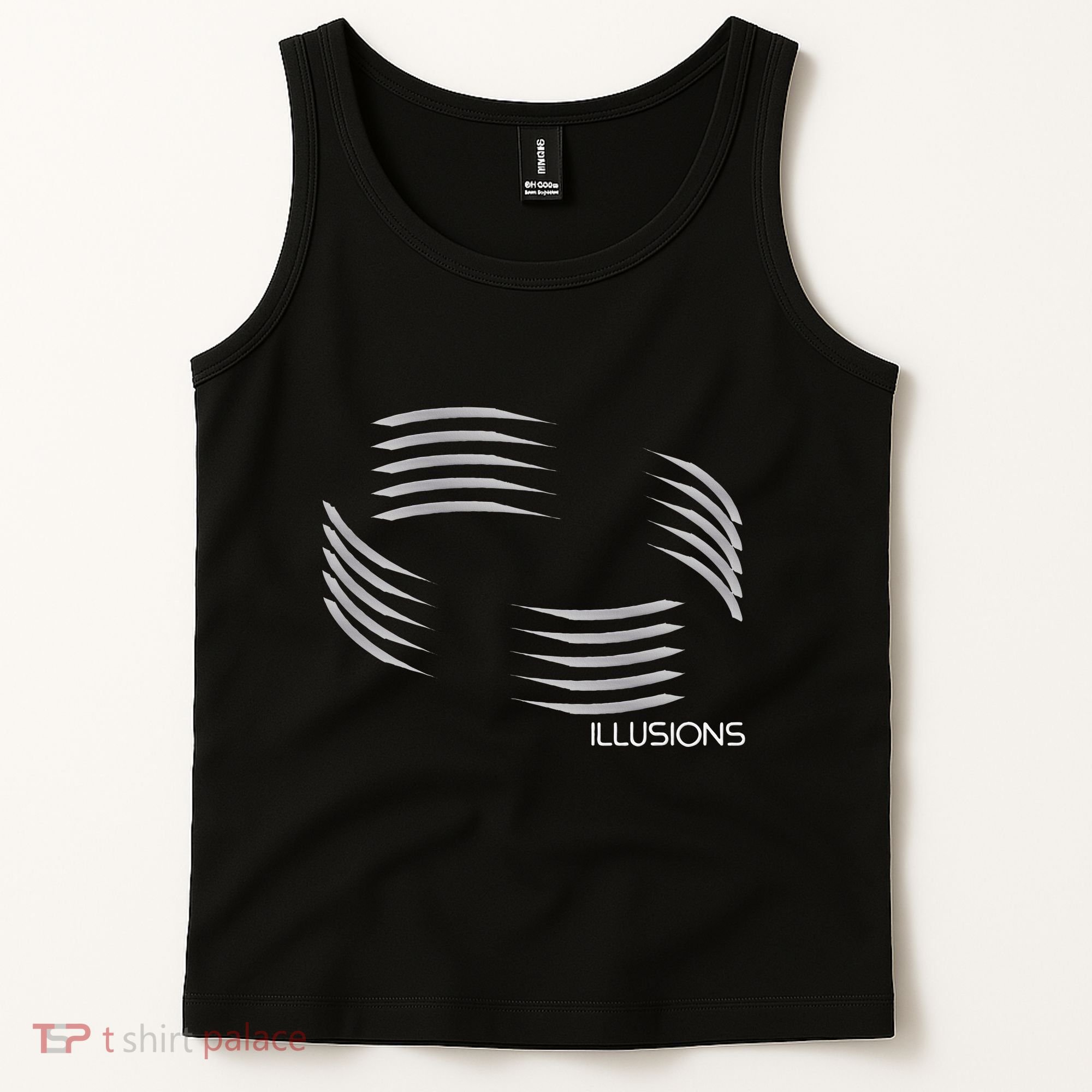 Optical Illusion Hard On The Eyes Never Ending Circle Tank Top
