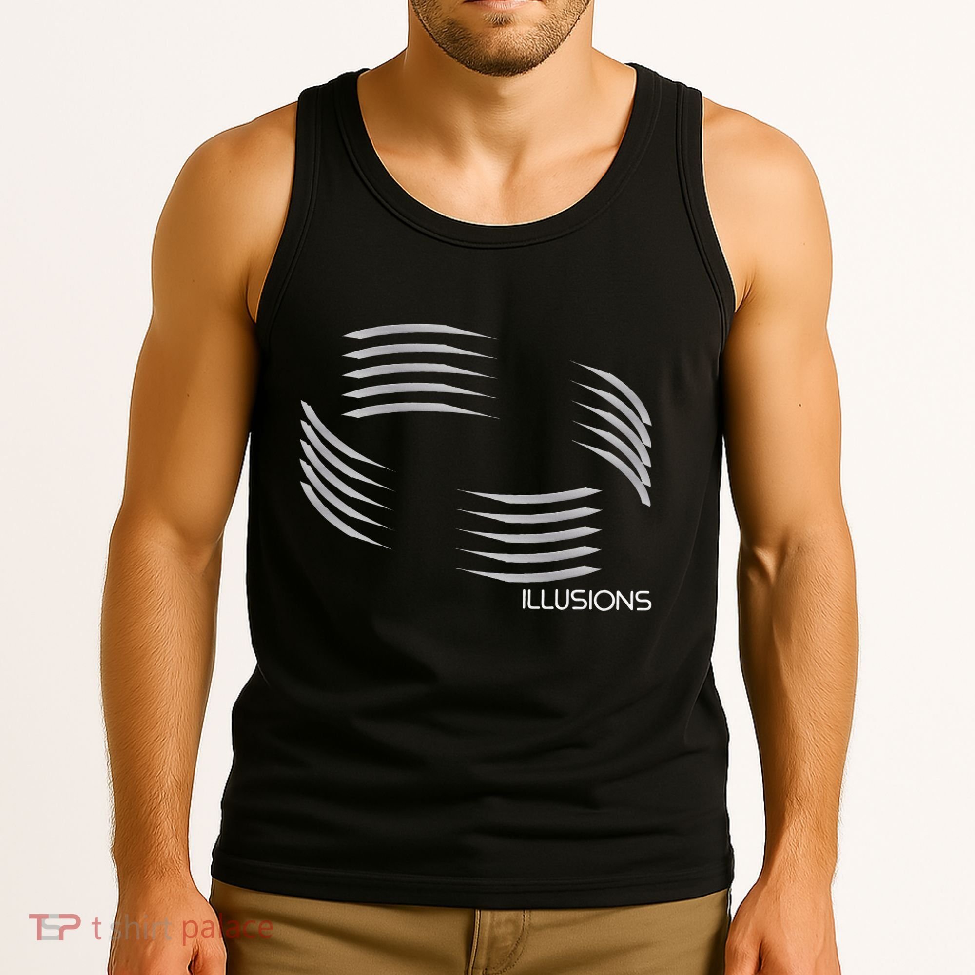Optical Illusion Hard On The Eyes Never Ending Circle Tank Top
