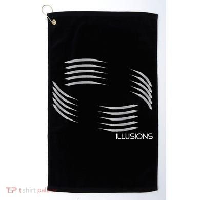 Optical Illusion Hard On The Eyes Never Ending Circle Golf Towel