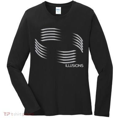 Optical Illusion Hard On The Eyes Never Ending Circle Women's Long Sleeve Shirt