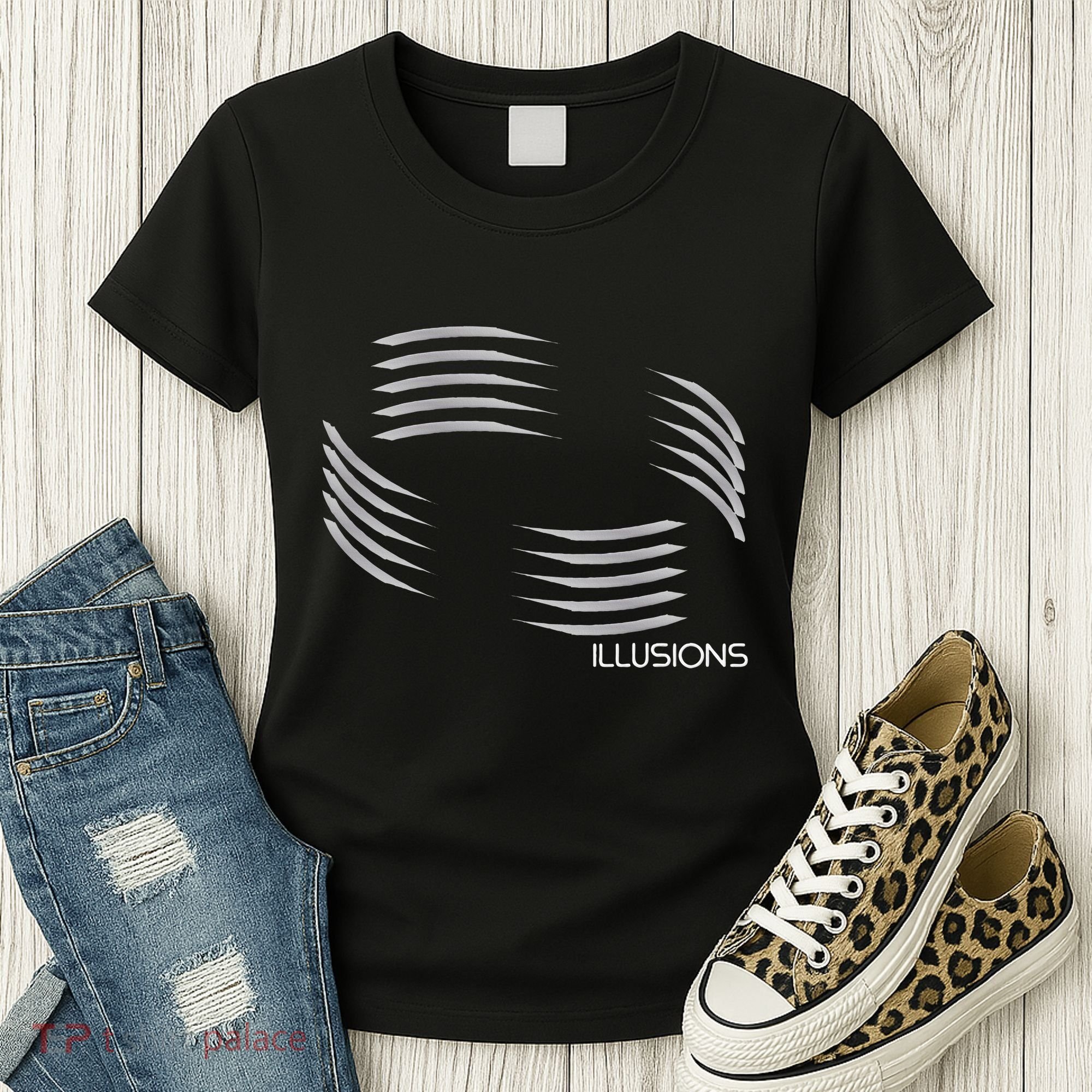 Optical Illusion Hard On The Eyes Never Ending Circle Women's T-Shirt