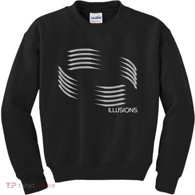 Optical Illusion Hard On The Eyes Never Ending Circle Kids Sweatshirt