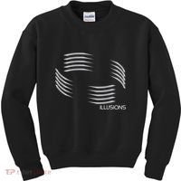 Optical Illusion Hard On The Eyes Never Ending Circle Kids Sweatshirt thumb 0
