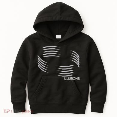 Optical Illusion Hard On The Eyes Never Ending Circle Kids Hoodie