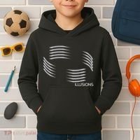 Optical Illusion Hard On The Eyes Never Ending Circle Kids Hoodie thumb 2