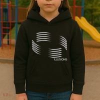 Optical Illusion Hard On The Eyes Never Ending Circle Kids Hoodie thumb 3