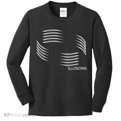 Optical Illusion Hard On The Eyes Never Ending Circle Kids Long Sleeve Shirt
