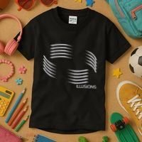 Optical Illusion Hard On The Eyes Never Ending Circle Kids T-Shirt thumb 3