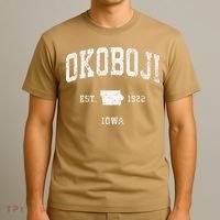 Okoboji Iowa Ia Vintage Athletic Sports T-Shirt thumb 3