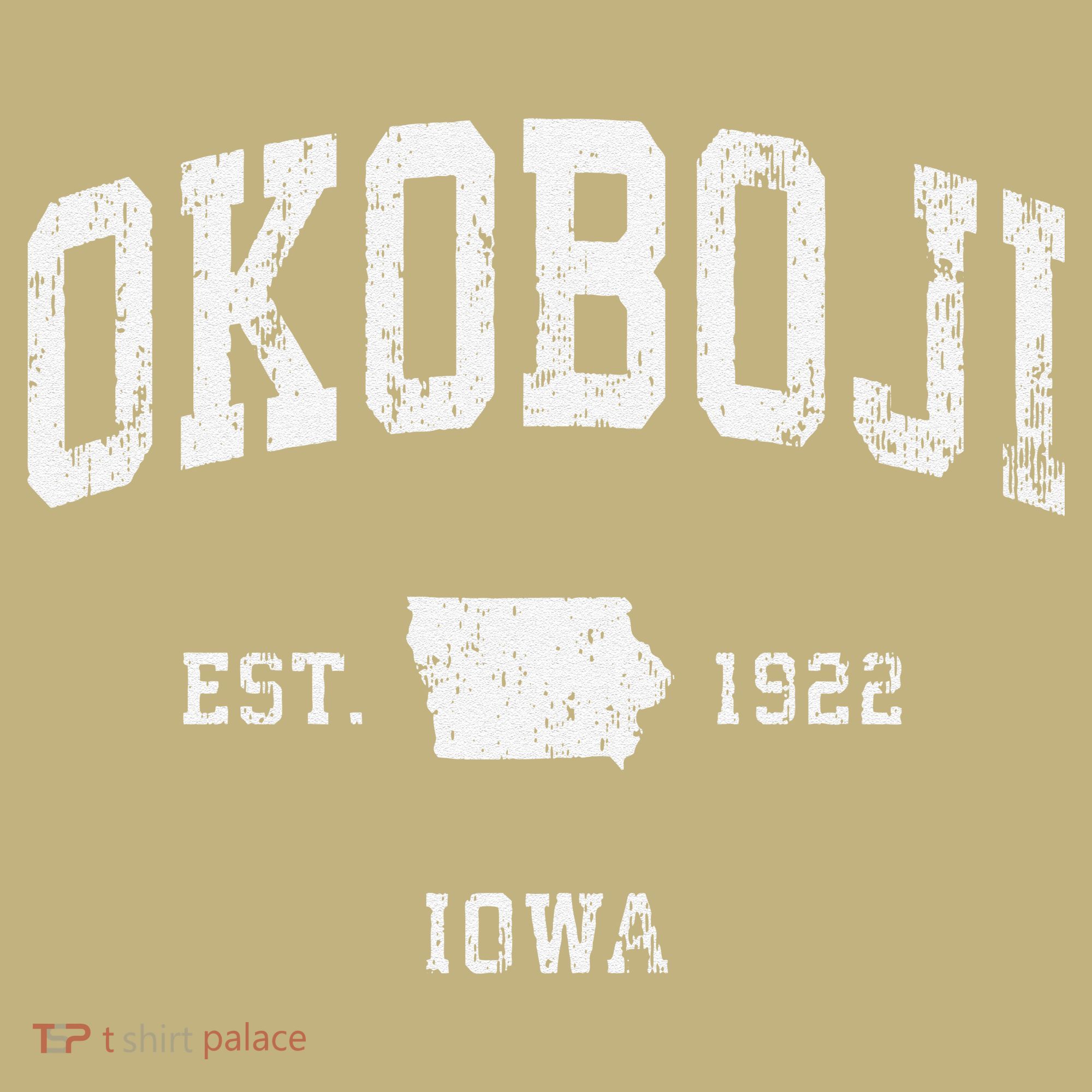 Okoboji Iowa Ia Vintage Athletic Sports T-Shirt