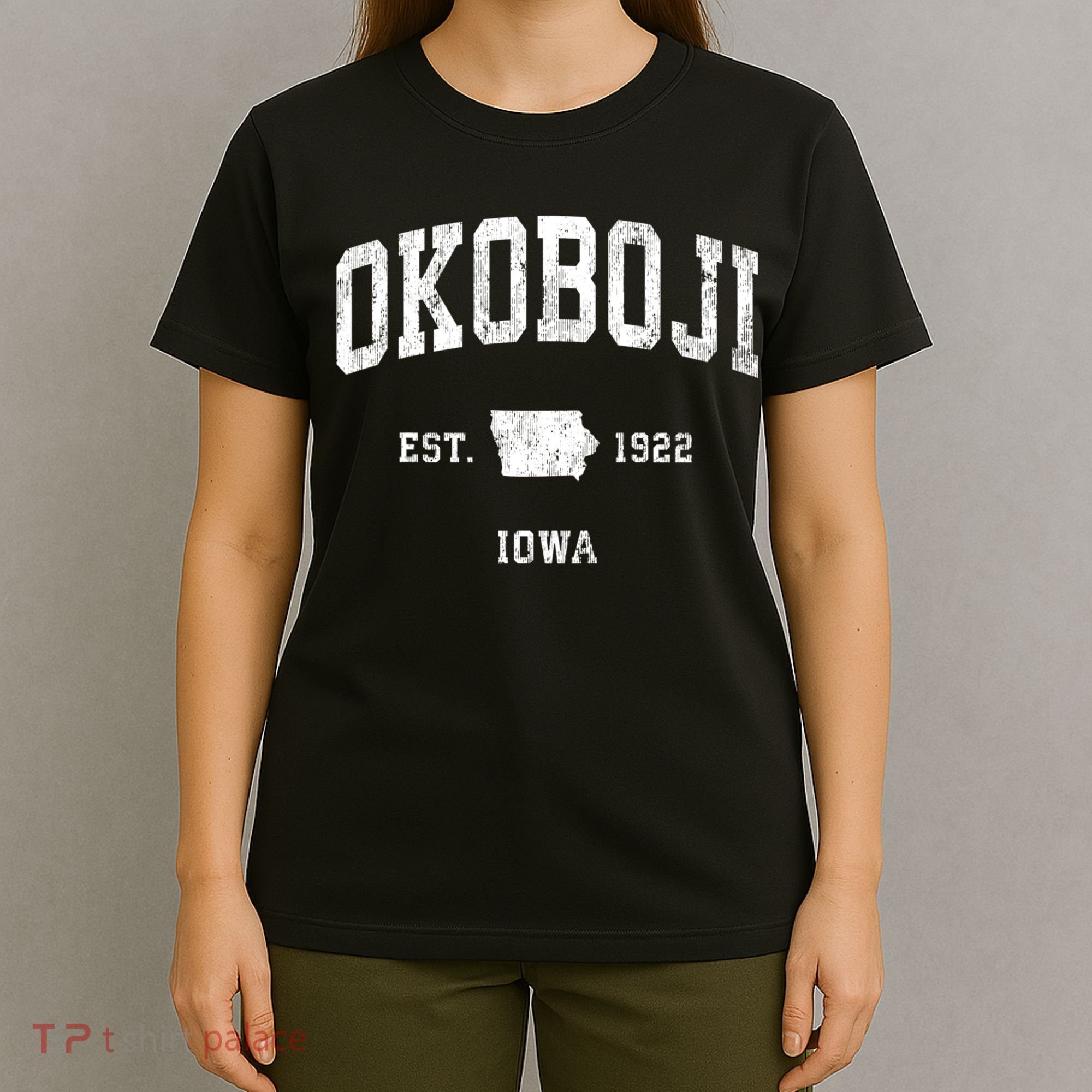 Okoboji Iowa Ia Vintage Athletic T-Shirt