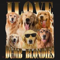 Outfit I Love Dumb Blondes Funny Meme Dog Lover Apron thumb 3