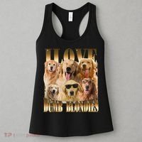 Outfit I Love Dumb Blondes Funny Meme Dog Lover Women's Tank Top thumb 3