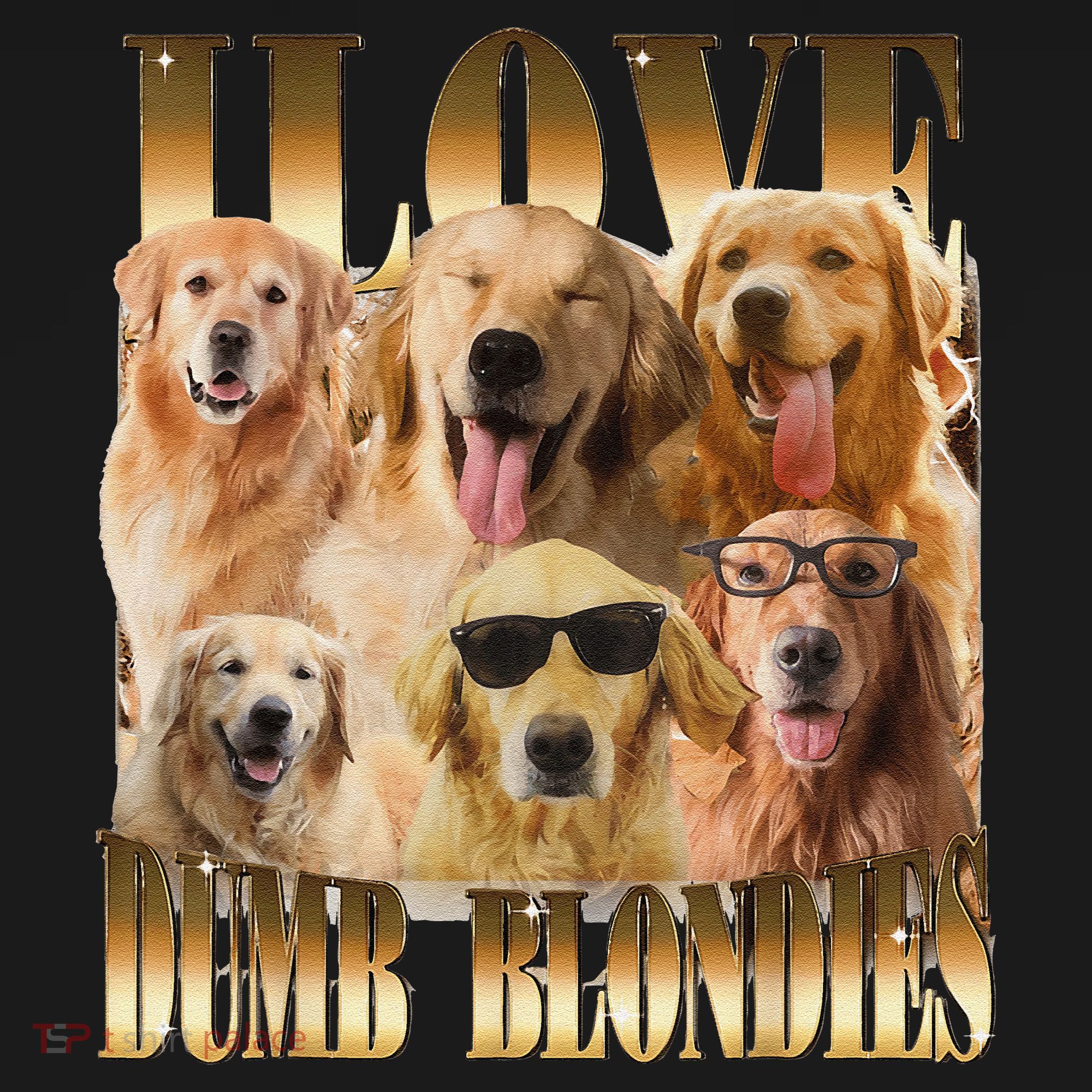 Outfit I Love Dumb Blondes Funny Meme Dog Lover Women's Tank Top