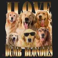 Outfit I Love Dumb Blondes Funny Meme Dog Lover Hat thumb 2