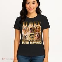 Outfit I Love Dumb Blondes Funny Meme Dog Lover Women's T-Shirt thumb 4