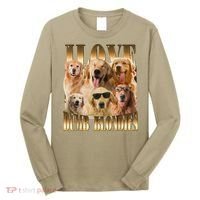 Outfit I Love Dumb Blondes Funny Meme Dog Lover Long Sleeve Shirt thumb 0