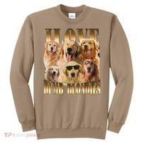 Outfit I Love Dumb Blondes Funny Meme Dog Lover Sweatshirt thumb 0