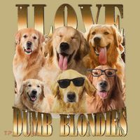 Outfit I Love Dumb Blondes Funny Meme Dog Lover Mousepad thumb 1
