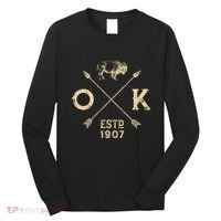 Oklahoma I Love State Arrow Bison Buffalo Long Sleeve Shirt thumb 0