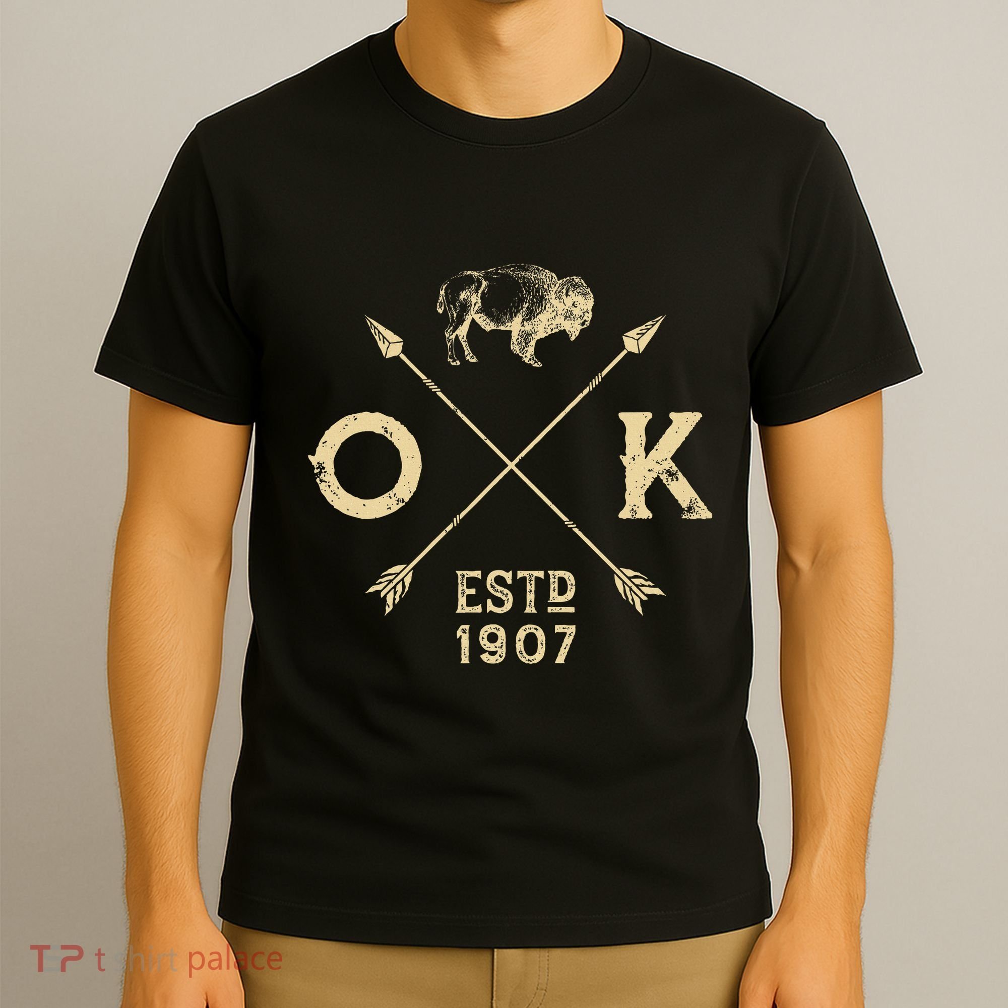Oklahoma I Love State Arrow Bison Buffalo T-Shirt